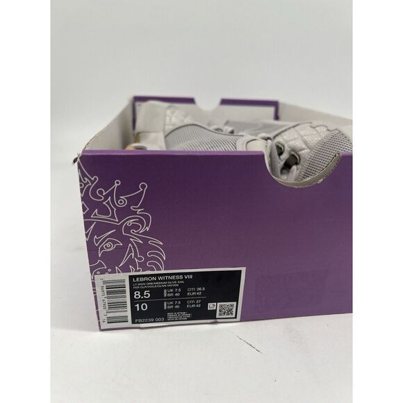 Nike Lebron Witness VIII 8 Basketball Shoes Mens Size 8.5 Grey Iron FB2239-003 - Picture 9 of 9